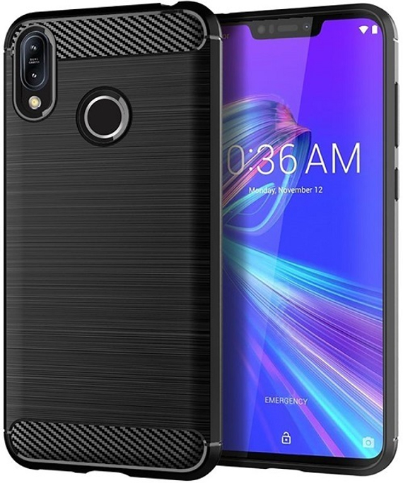 Чехол для Asus ZenFone Max M2 цвет Black (черный), серия Carbon от Caseport