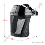ЗУБР СЕКТОР-С экран из мелкоячеистой сетки 190х339мм, с храповиком, защитный лицевой щиток, Профессионал (110851)