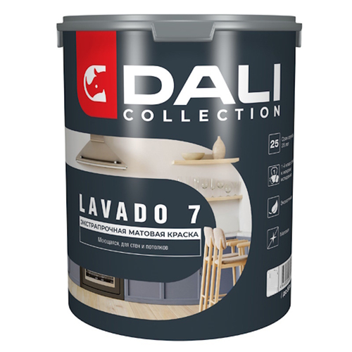 В/д DALI COLLECTION д/стен и потолков LAVADO 7  моющ.  База А  белая 0,9л  (Рогнеда)