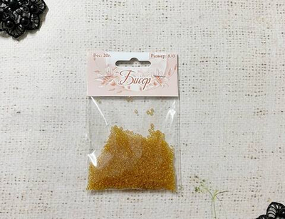 Бисер некалиброванный, 20 гр, размер 12/0, пр-во Китай