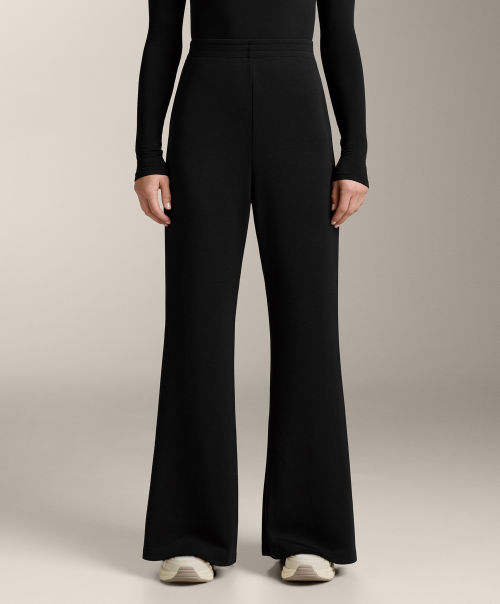 OYSHO Расклешенные брюки с мягкой на ощупь модальной тканью., черный