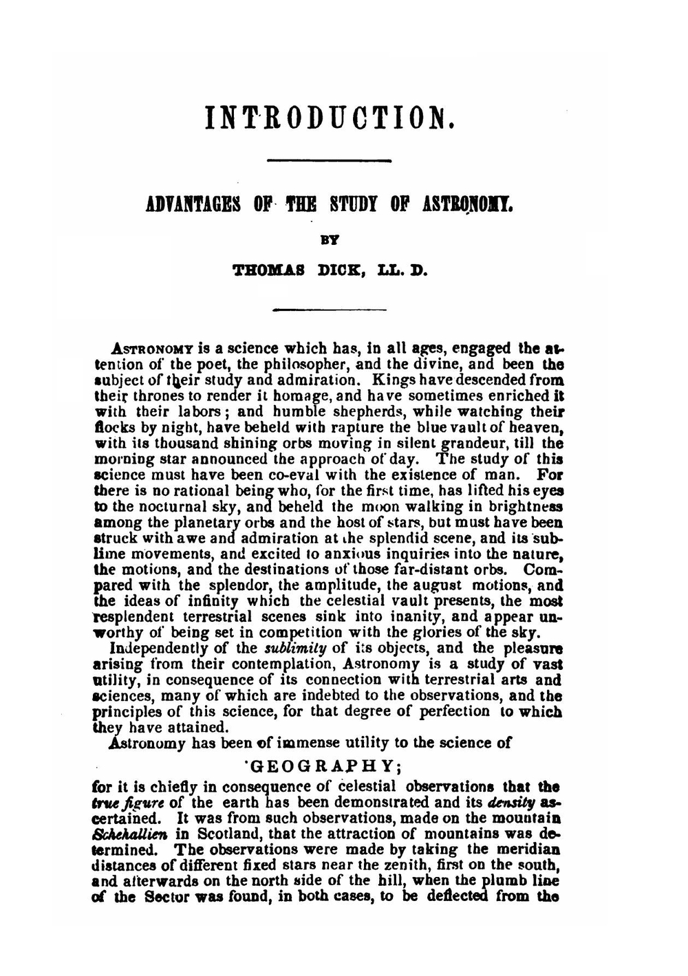 The Geography of the Heavens and Class Book of Astronomy: Accompanied by a Celestial Atlas | Dick Thomas
