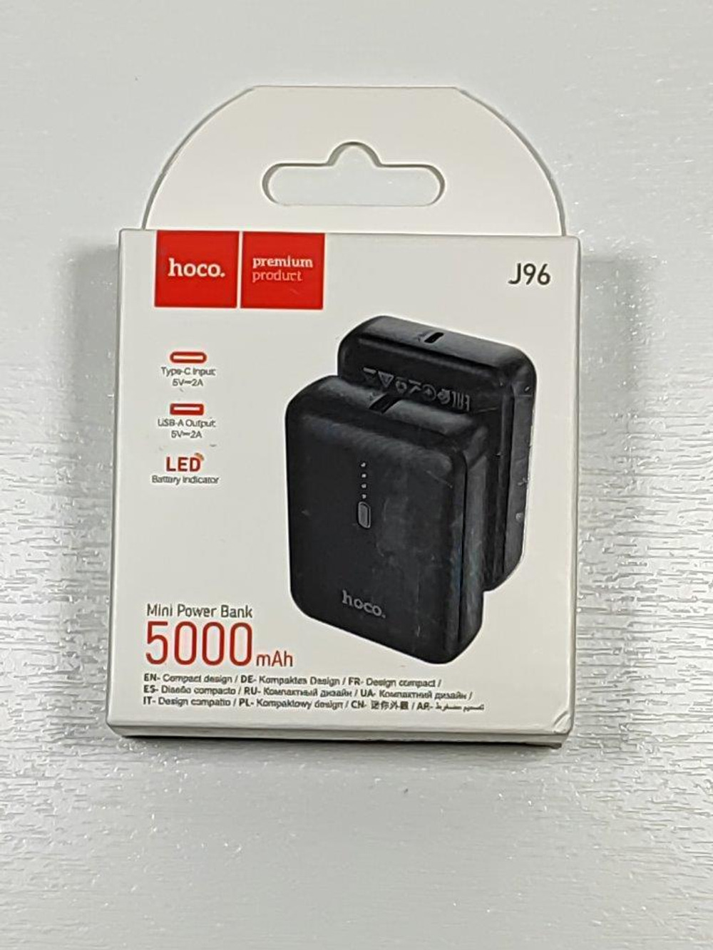 Внешний аккумулятор HOCO J96 LED 5000мАч