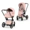 Детская коляска Cybex Priam V Style 2 в 1 Peach Pink на шасси Rosegold