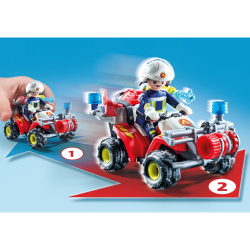 Playmobil - Action Heroes Квадроцикл пожарных в действии 71825