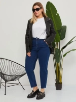 Джинсы с высокой посадкой мом фит бананы