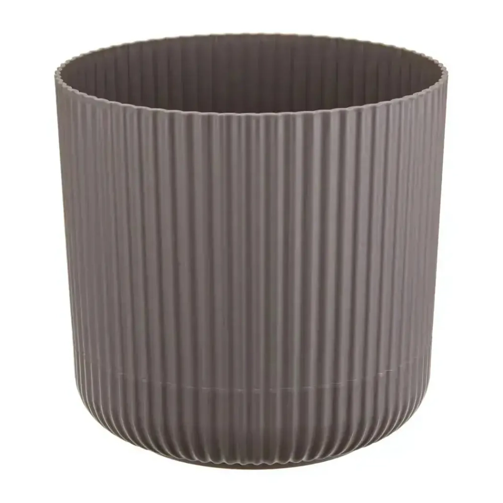 Кашпо ВЕЛЬВЕТ D160мм 2,5л с пристегнутым поддоном французcкий серый
