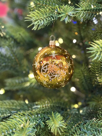 Ёлочное украшение Лошадка 90 мм., золотой, стекло, Ёлочка (С1151/1)