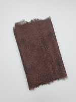 Кружево шантильи с ресничками шоколад К819 (22*303 см)