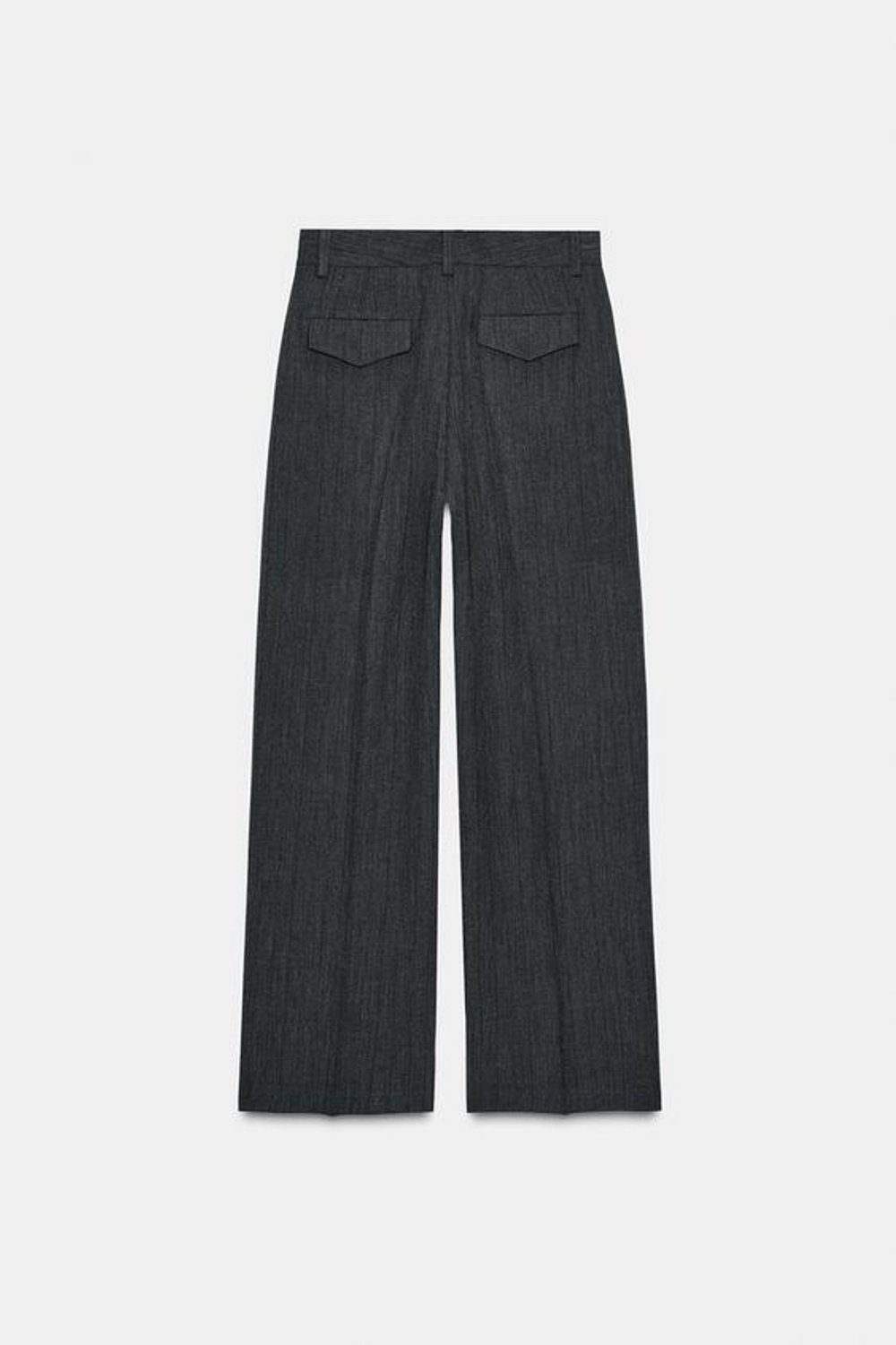 ZARA БРЮКИ ИЗ ТКАНЕВОЙ СТРУКТУРЫ — ZW COLLECTION, СЕРЫЙ МЕЛАНЖ