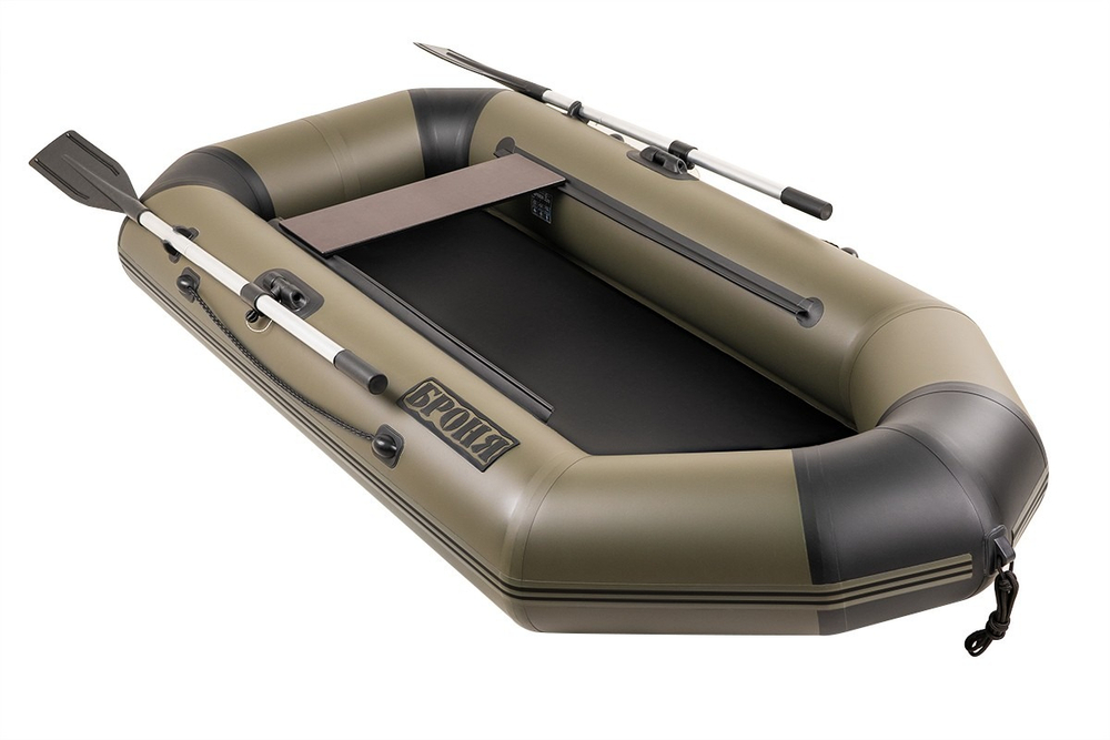 Броня-220 хаки-черный (лодка ПВХ с усилением)
