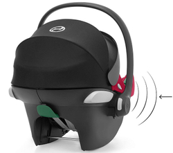 Коляска Cybex Balios S Lux SLV complete Aton B2 Dynamic Red 3 в 1 Stone Grey с дождевиками