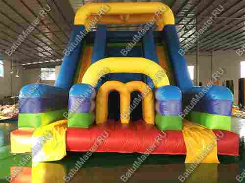 Детский надувной батут-горка "Радужная" 7*4*4,5 м