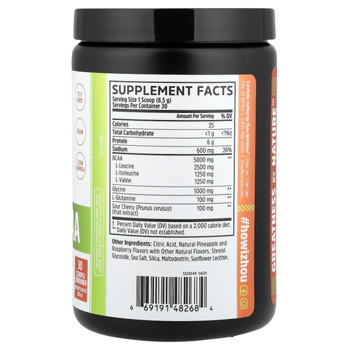 Zhou Nutrition, BCAA для мышц, со вкусом тропического пунша, 257 г (9,06 унции)