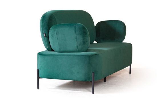 Диван Dandy двухместный, бархат зеленый 19