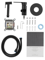 Смеситель с гигиеническим душем встраиваемый WONZON & WOGHAND BRILLIANT, Черный матовый (WW-88829079-MB)