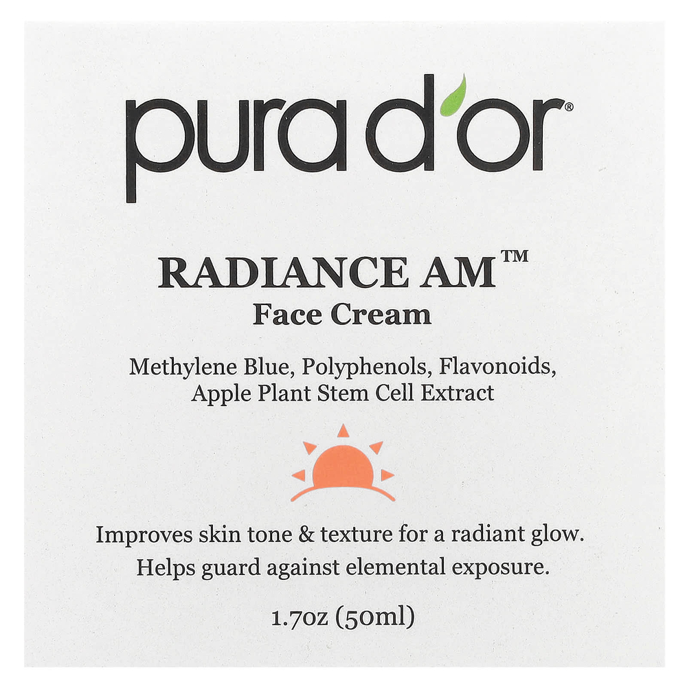 Pura D'or, Крем для лица Radiance AM ™, 50 мл (1,7 унции)