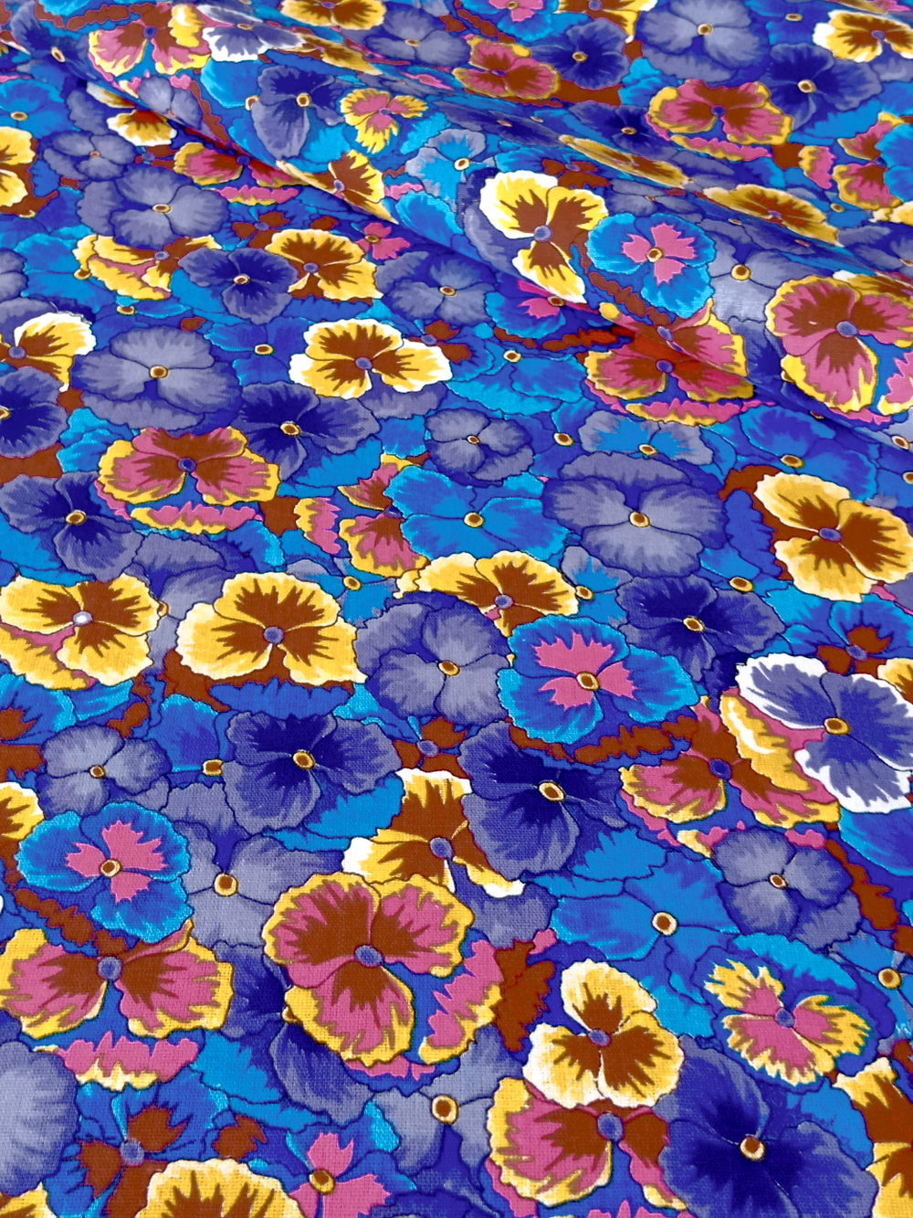 Ткань бязь плательная, рис. "Фиалка", ширина 150 см, арт. 211