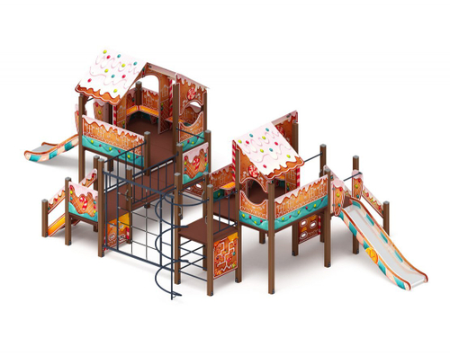 Детский игровой комплекс Теремок (Пряничный домик) ДИК 2.07.03-02 H=750 H=1200