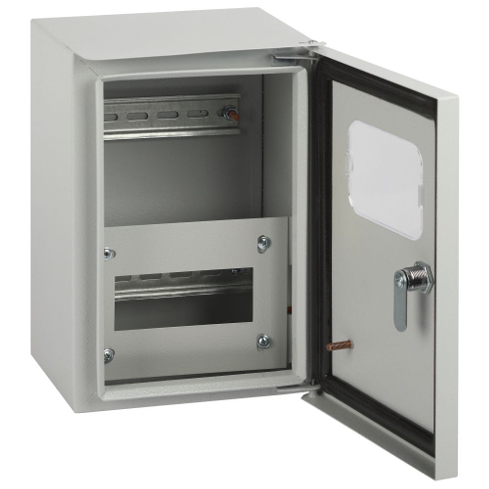 Корпус металлический навесной ЭРА SIMPLE ЩУ-1Н-6 (ЩУРН) (290х190х145) IP54 У2 серый | Корпуса металлические учетно-распределительные