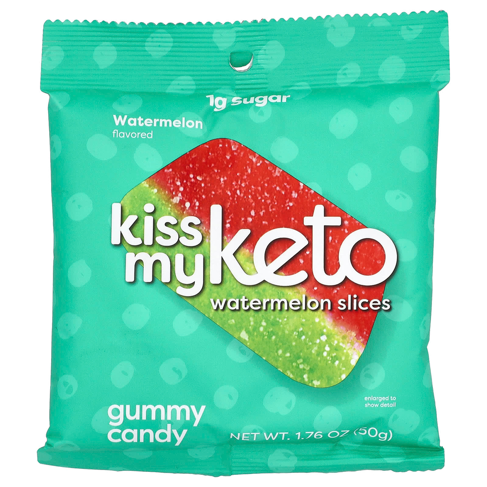 Kiss My Keto, Gummy Candy, ломтики арбуза, 6 пакетиков по 50 г (1,76 унции)