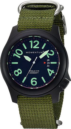 Часы для спорта Momentum Steelix Black-Ion 1M-SP84B7G (нато, минерал)