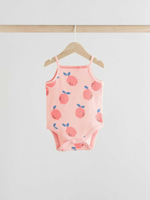 Боди без рукавов для малышей Next E58-050, 5 шт., Салатовый, Розовый, Бежевый