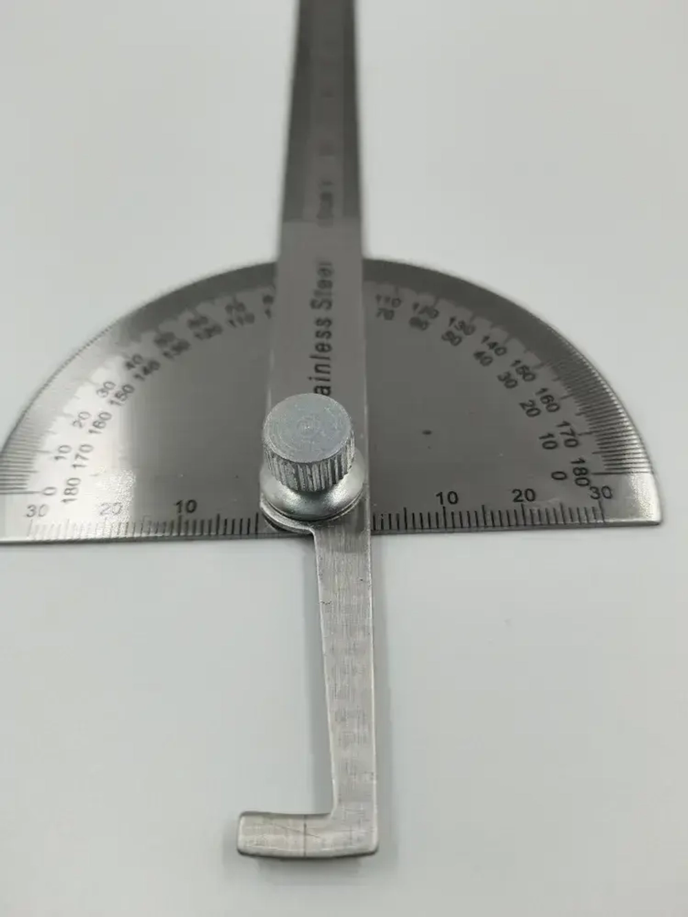 Транспортир с линейкой из нержавеющей стали 180 градусов