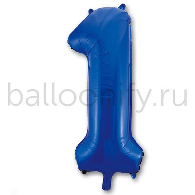 Шар ЦИФРА 1 Blue 40" 102 см