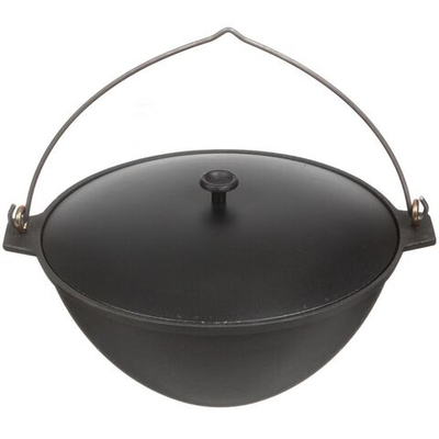 Казан чугун, 4 л, ПЛЧ-3-40-26-65-7, с крыш, с дужкой, Камская посуда, к41д