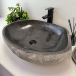 Раковина из речного камня RS63546 (62*47*16) 0124