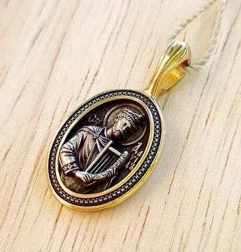 Святой царь и пророк Давид Псалмопевец. Образок