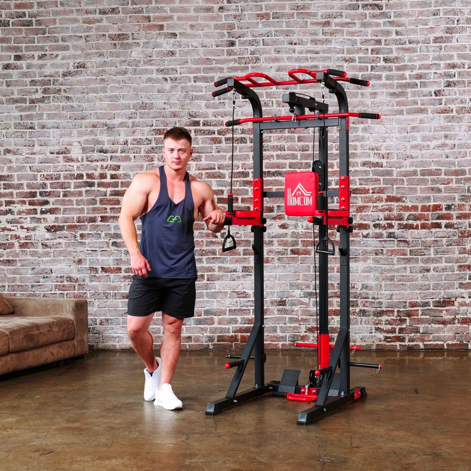 Турник-брусья, тяга сверху  DFC HOMEGYM HOMCOM фото №13