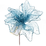 Украшение новогоднее «Пуансеттия - Лунная ночь» 26 см, Голубой