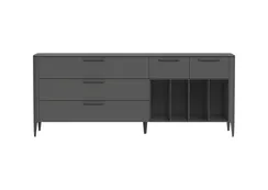 Тумба Type 5 ящиков 4 полки ширина 200 см (темно-серый)