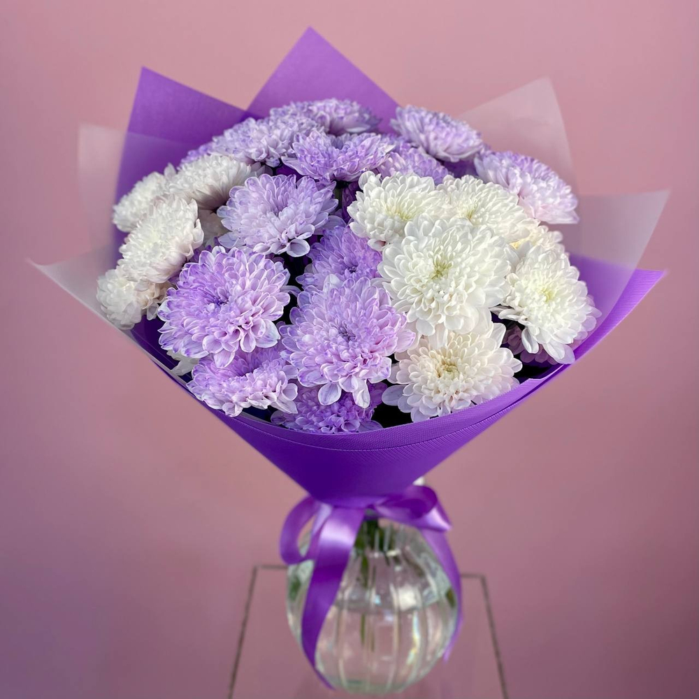 С15830 БУКЕТ ИЗ КУСТОВЫХ ХРИЗАНТЕМ