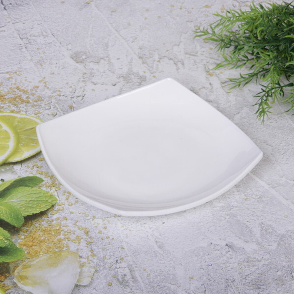 Тарелка «White magic» 20*20см стеклокерамика Квадрат