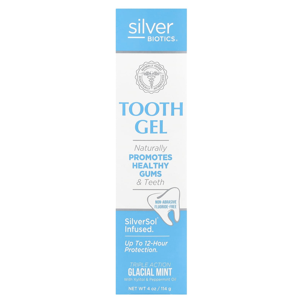 American Biotech Labs, Silver Biotics®, зубной гель, ледниковая мята, 114 г (4 унции)