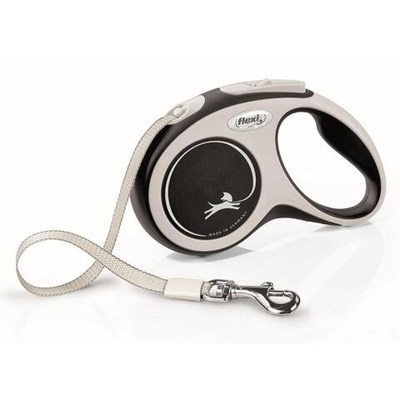 FLEXI Рулетка NEW COMFORT S ремень 5 м до 15 кг, черный