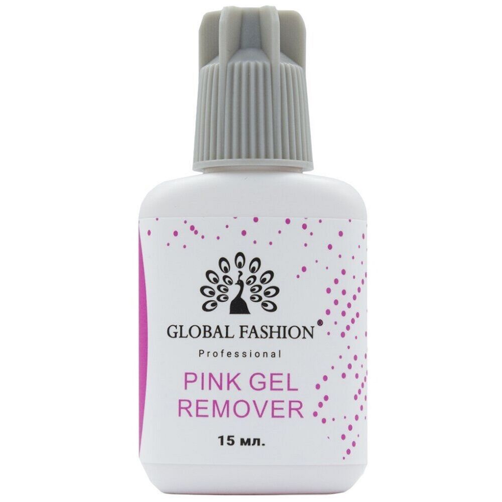 Гелевый ремувер для снятия ресниц  Pink Gel Remover 15 мл, Global Fashion