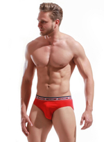 Мужские трусы-слипы с широкой резинкой в спортивном стиле (Размер: XL) (Цвет: черный)