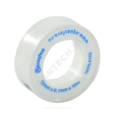 Лента ФУМ PTFE 6020 12ммх0,1ммх10м катушка среда: вода Aquasfera 6020-02