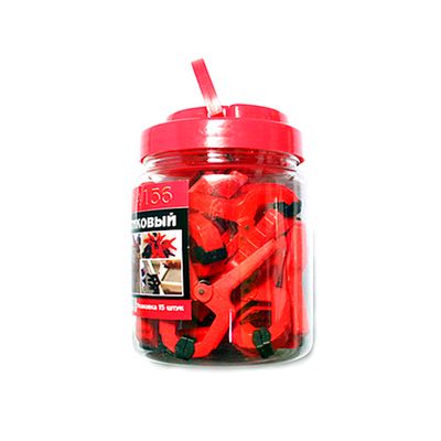 Зажим пластиковый, 25 мм,набор 15 шт.