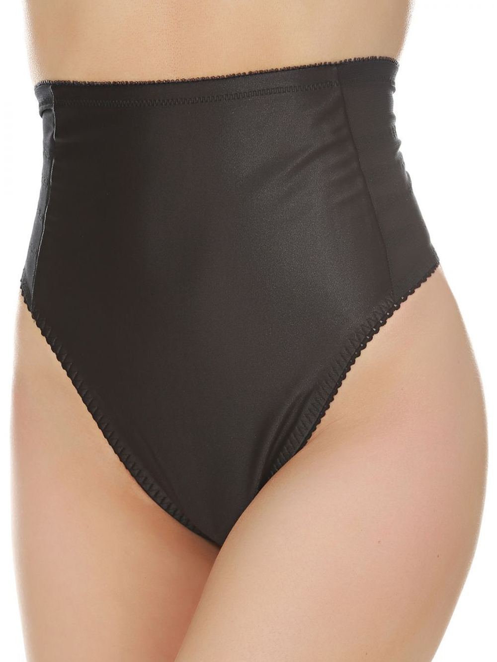 Корсетные трусы-стринги с завышенной талией (Размер: S) (Цвет: белый)