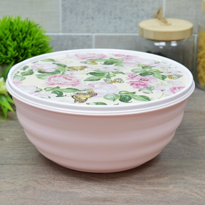 Миска 3,2л с крышкой "Latina. Розовый сад" микс