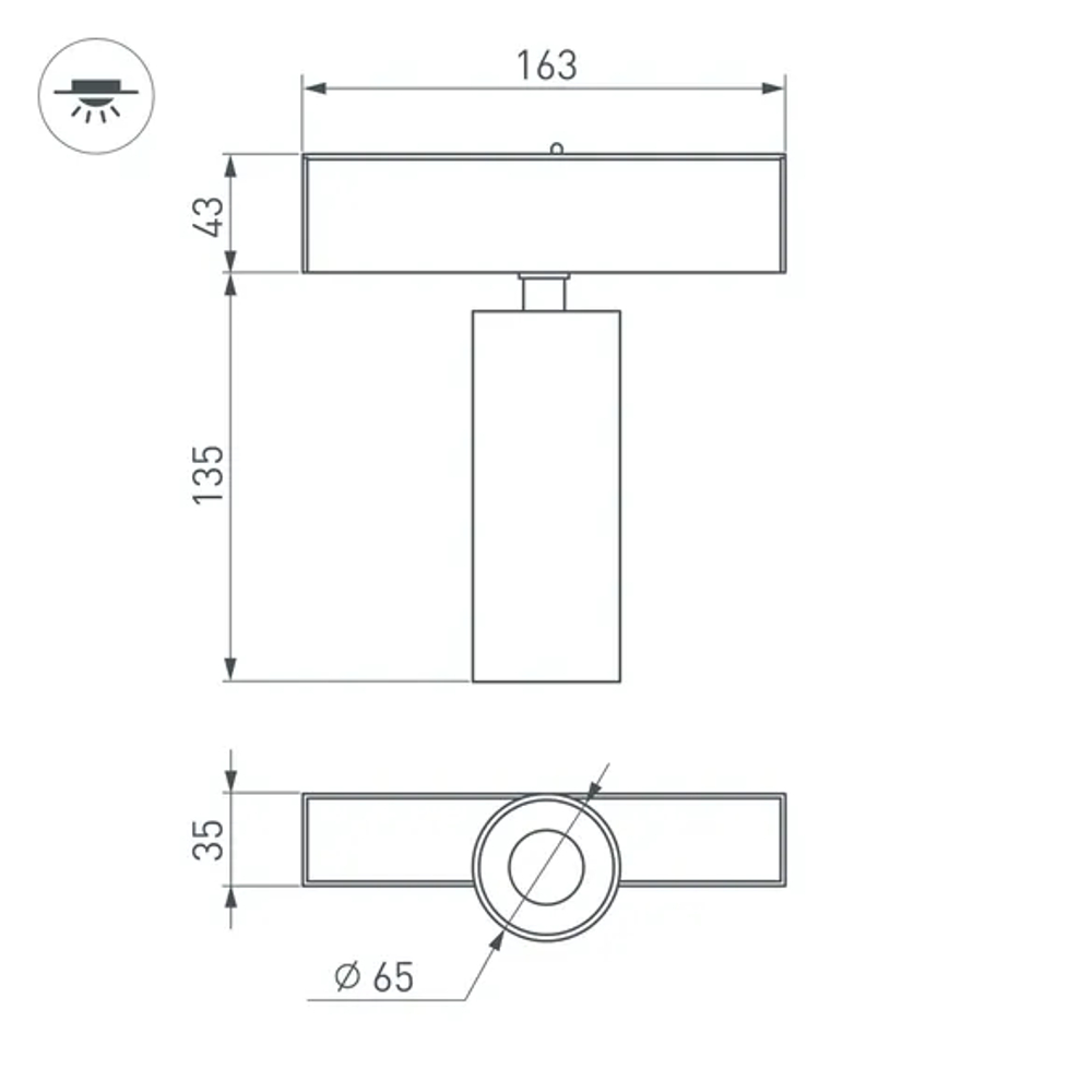 Светильник MAG-SPOT-45-R85-12W Warm3000 (WH, 36 deg, 24V, DALI) (Arlight, IP20 Металл, 5 лет) 046591