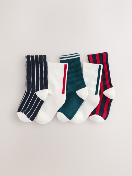 Носки хлопковые для мальчика Next AL5-810, Красный, Черный, Белый