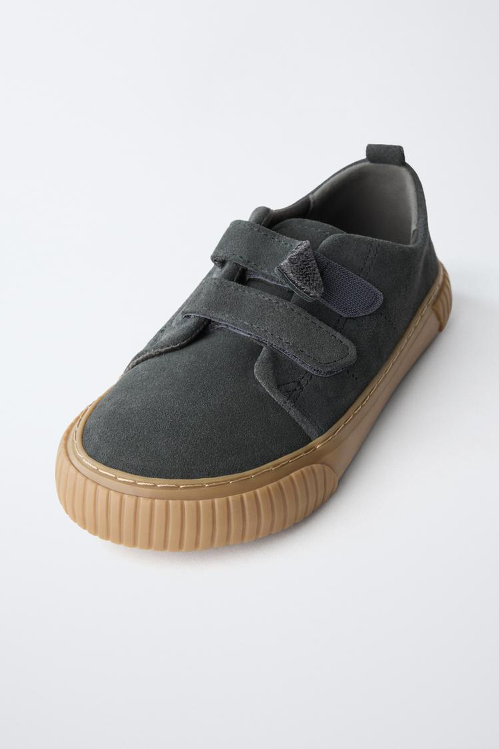 ZARA КОЖАНЫЕ КРОССОВКИ С РЕМЕШКАМИ BAREFOOT, МОРСКОЙ СИНИЙ