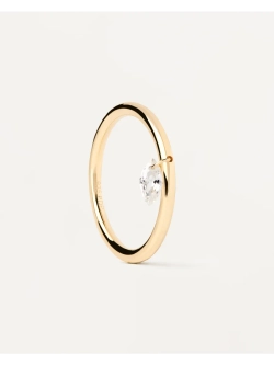 Кольцо женское PDPaola Rain Solitary серебро 925 пробы покрытое золотом 750 пробы AN01-966