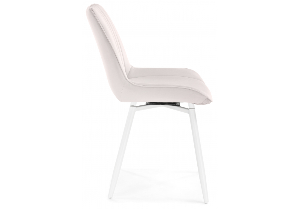 Стул на металлокаркасе Woodville Седа К крутящийся молочный, белый, ножки белые